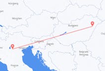 Vols de Debrecen, Hongrie pour Vérone, Italie