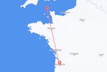 Flug frá Alderney, Guernsey til Bordeaux, Frakklandi