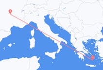 Flights from Clermont-Ferrand, France to Santorini, Greece