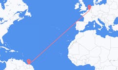 Flyreiser fra Paramaribo, Surinam til Brussel, Belgia