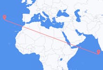 Flyg från Manlig, Maldiverna till Horta, Azorerna, Portugal
