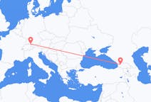 Vluchten van Koetaisi, Georgië naar Friedrichshafen, Duitsland