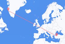 出发地 格陵兰瑪尼特索克目的地 土耳其埃斯基谢希尔的航班