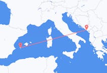 モンテネグロのから ティヴァト、スペインのへ イビサ島フライト