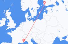 Flights from Turku to Nice