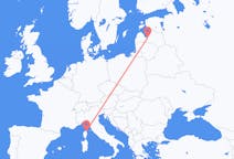 Vluchten van Riga, Pescara, Letland naar Bastia, Vercelli, Frankrijk
