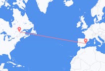 Loty z Saguenay, Kanada do Walencji, Hiszpania