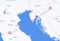 Flyreiser fra Firenze, Italia til Zagreb, Kroatia
