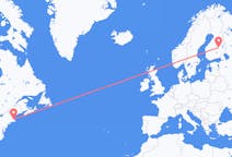 Flyreiser fra Boston, til Kuopio