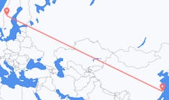 Flyg från Taizhou, Jiangsu till Östersund