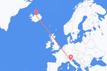 Flyrejser fra Bologna, Italien til Akureyri, Island