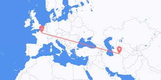 Flights from Turkmenistan to France