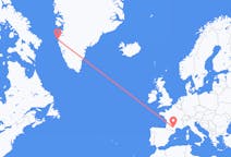出发地 法国卡斯特尔目的地 格陵兰西西缪特的航班