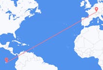 Flyrejser fra Baltra øen, Ecuador til Basel, Schweiz