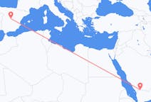 Flyreiser fra Najran, Saudi-Arabia til Madrid, Spania