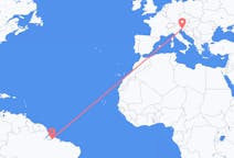 Flyreiser fra Belém, Brasil til Trieste, Italia