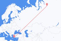 Flights from Norilsk, Russia to Rhodes, Greece