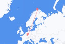 Flyreiser fra Lakselv, Norge til Karlsruhe, Tyskland