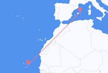 Vluchten van Boa Vista, Kaapverdië naar Mahon, Spanje