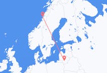 Vols depuis la ville de Kaunas vers la ville de Sandnessjøen