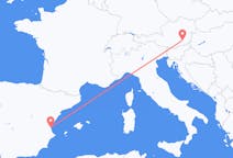 Flyg från Graz, Österrike till Valencia, Spanien