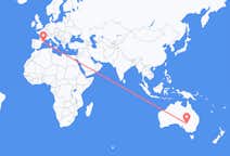 Flyreiser fra Broken Hill, Australia til Barcelona, Spania