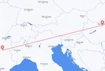 Loty z Grenoble, Francja z Budapeszt, Węgry