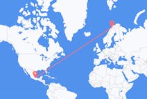Flyg från Puebla, Mexiko till Bardufoss, Norge