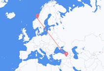 Flyreiser fra Trondheim, Norge til Mus, Tyrkia