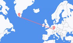 出发地 德国斯图加特目的地 格陵兰卡科尔托克的航班