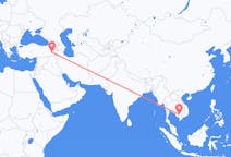 Flyg från Phnom Penh, Kambodja till Skåpbil, Turkiet