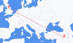 Flyreiser fra Şırnak, Tyrkia til Leeds, England