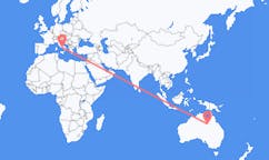 Flyreiser fra Mount Isa (Queensland), til Napoli
