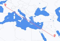 Flyrejser fra Riyadh, Saudi-Arabien til Tours, Frankrig