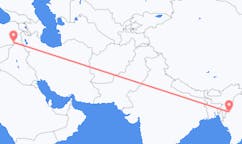 出发地 缅甸戛里目的地 土耳其舍爾納克的航班