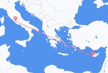 イタリアのローマからから、キプロスのパフォスまでのフライト