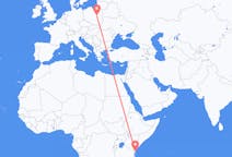 Flyg från Ukunda, Kenya till Warszawa, Polen