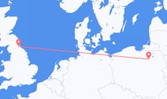 Flights from Durham, England, the United Kingdom to Szymany, Szczytno County, Poland