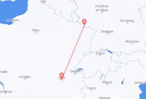 Flyg från Saarbrücken, Tyskland till Lyon, Frankrike
