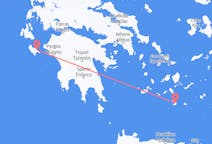 ギリシャのサントリーニ島から、ギリシャのザキントス島までのフライト