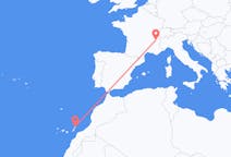 Flyreiser fra Chambery, til Lanzarote