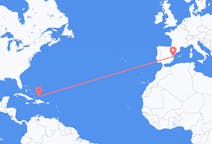 Flyg från Cockburn Town, Turks- och Caicosöarna till Valencia, Spanien