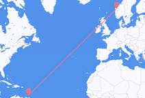 出发地 格林纳达聖喬治目的地 挪威桑丹的航班