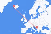 Flyrejser fra Podgorica, Montenegro til Reykjavík, Island