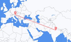 Flyreiser fra Kanpur, India til Klagenfurt, Østerrike