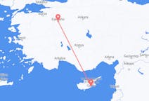 Vols depuis la ville d'Eskişehir vers la ville de Larnaca