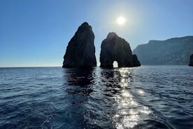 3 hour private boat tour on the island of Capri