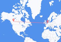 Flyreiser fra Dawson Creek, Canada til Amsterdam, Nederland