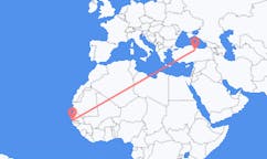 Flyrejser fra Banjul, Gambia til Tokat, Tyrkiet