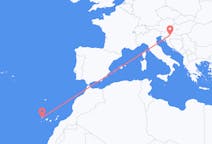Flyg från Zagreb, Kroatien till La Palma, Spanien